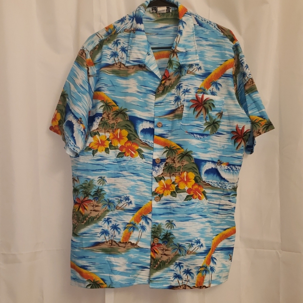 John Blair Menswear Hawaiian Style Shirt Size XL